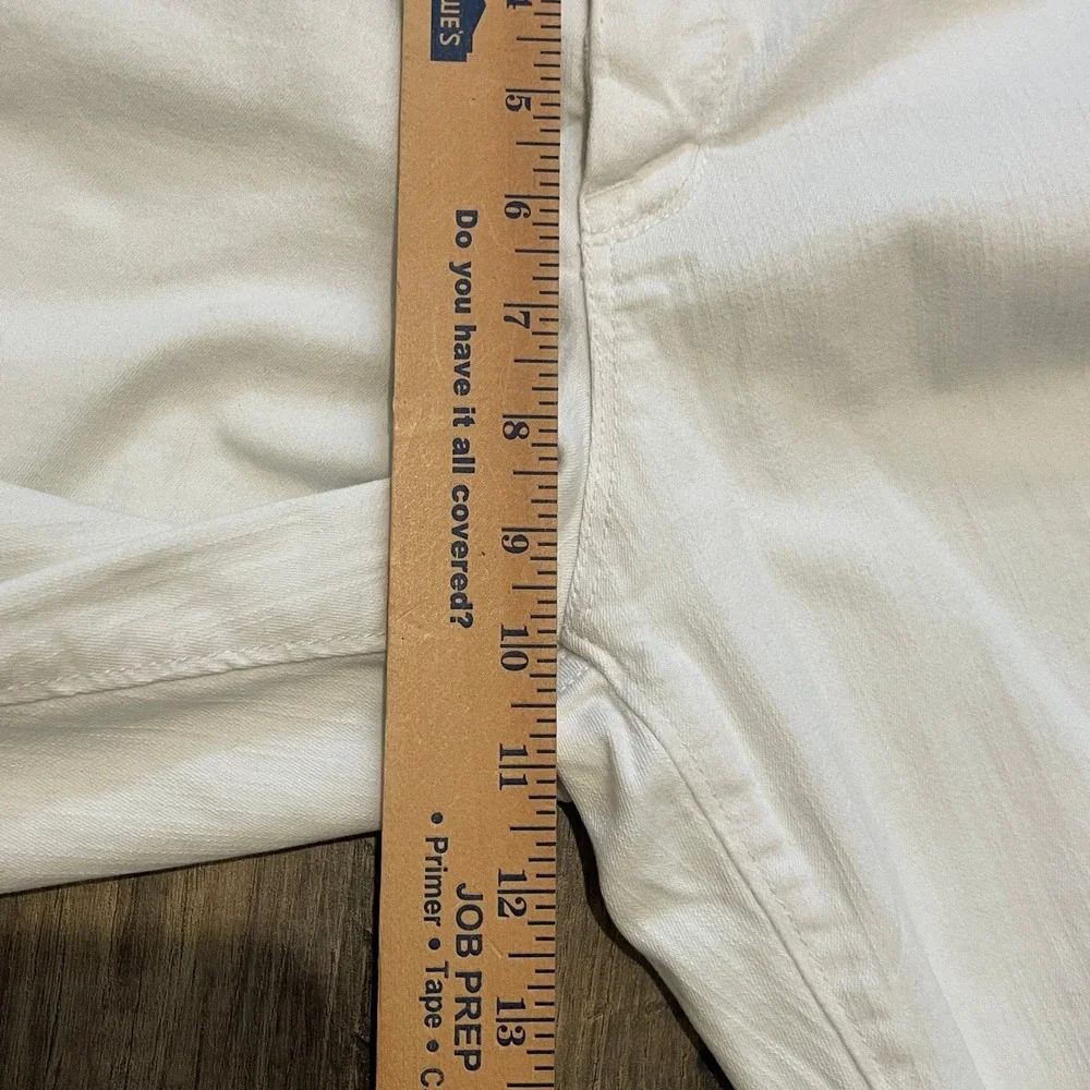 Nine West Chrystie Capri Jeans Womens 12 White Stretch Denim Cropped Pants